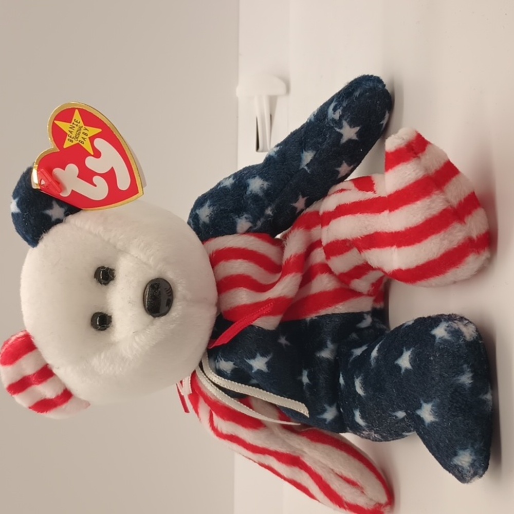 "Spangle" Bear Patriotic 4th of July Americana -- Ty Beanie Baby